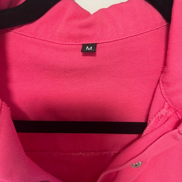 Pink Button-Up Romper - Picture 2 of 4